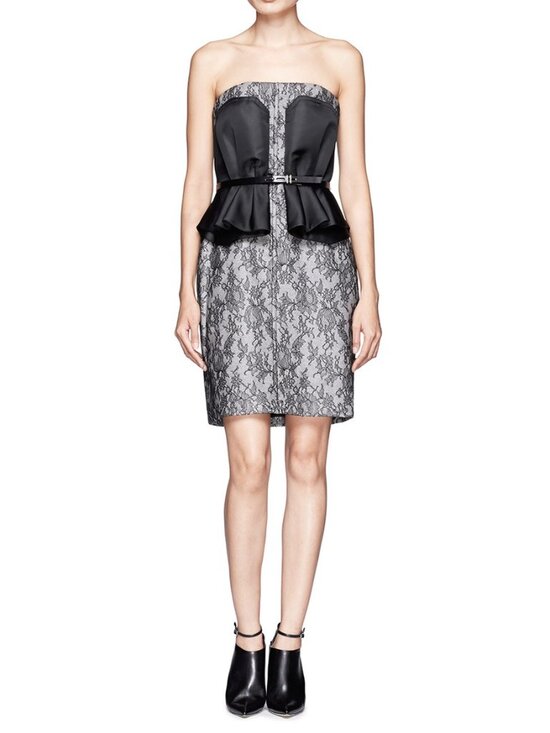 Jason Wu Dresses & Skirts - Jason Wu Black Lace Overlay Strapless Dress Size 4. There is NO BELT w/dress
